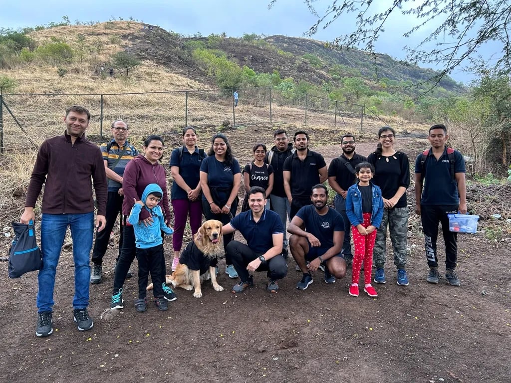 Team outdoor trek